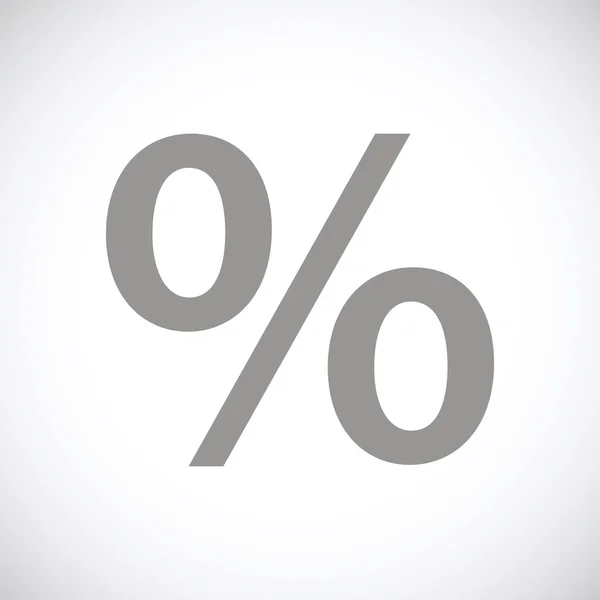 Percentage zwart pictogram — Stockvector