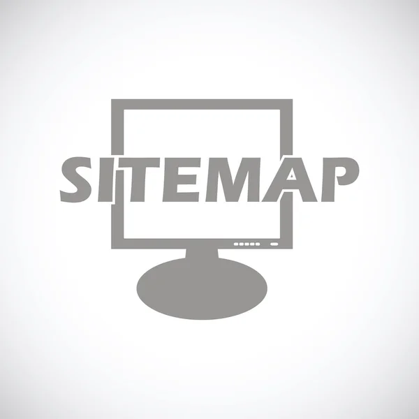 Sitemap fekete ikon — Stock Vector