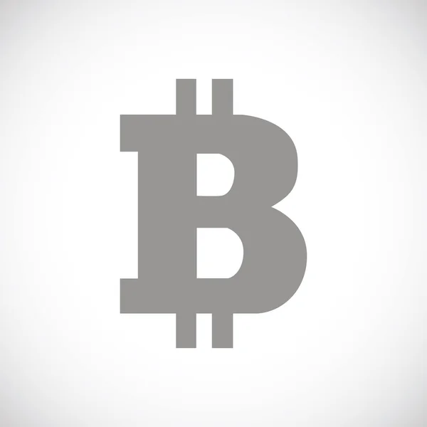 Bitcoin zwart pictogram — Stockvector