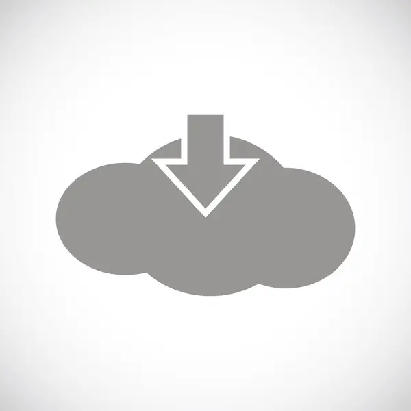 Zwarte wolk pictogram downloaden — Stockvector