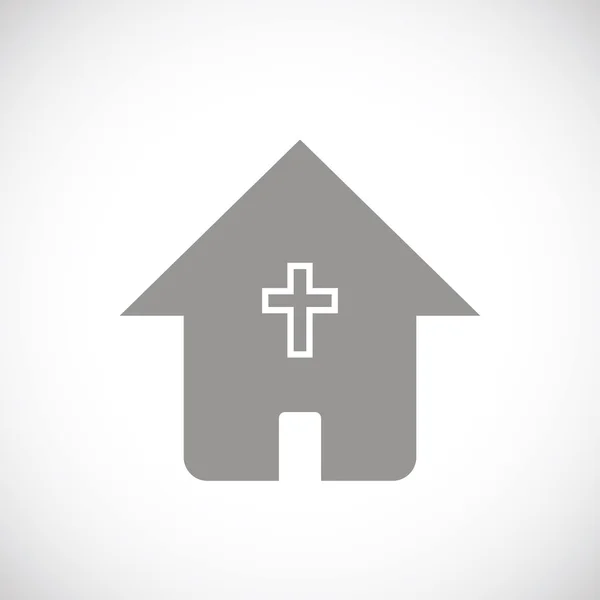 Protestant church black icon — Stock Vector