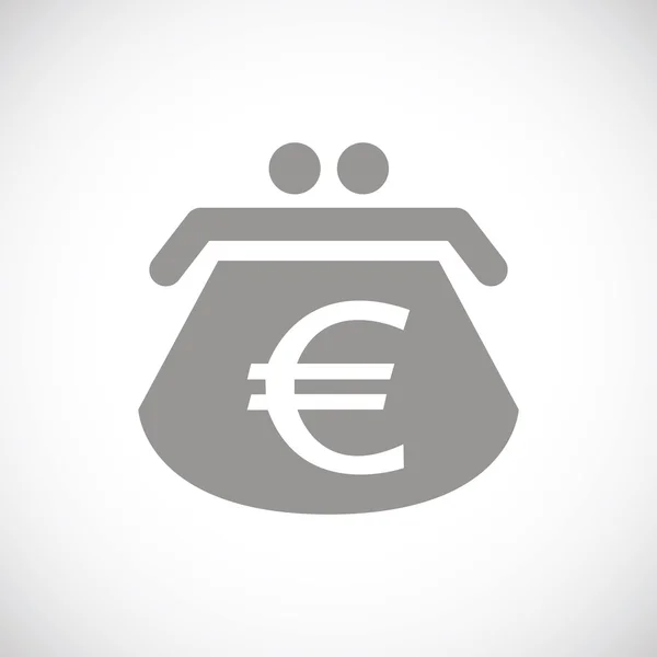 Icône Euro noir — Image vectorielle