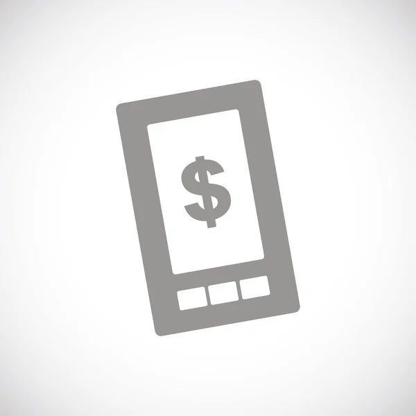 Dollar téléphone icône noire — Image vectorielle