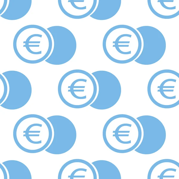 Euro coin seamless pattern — Stock Vector