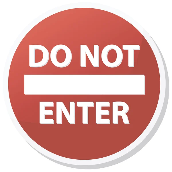 Do not enter — Stock Vector