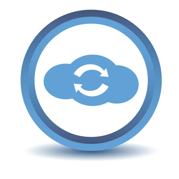 Blauwe synchronisatie wolk pictogram — Stockvector