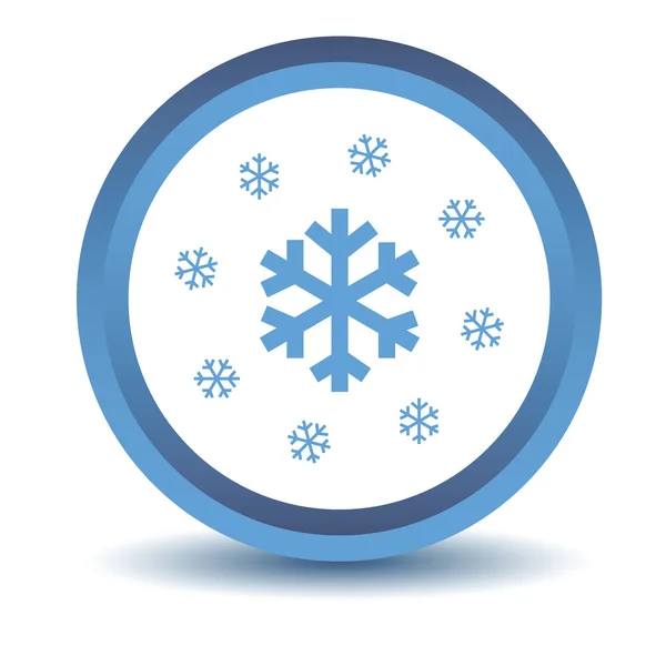 Blauwe sneeuw pictogram — Stockvector