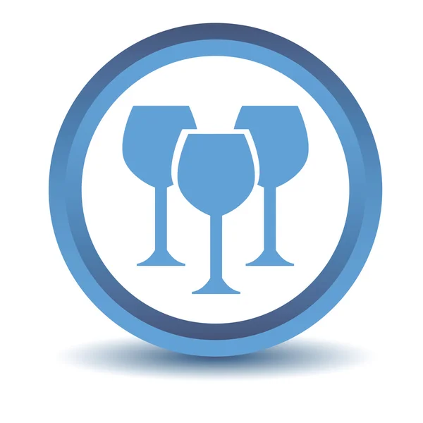 Blaues Stemware-Symbol — Stockvektor