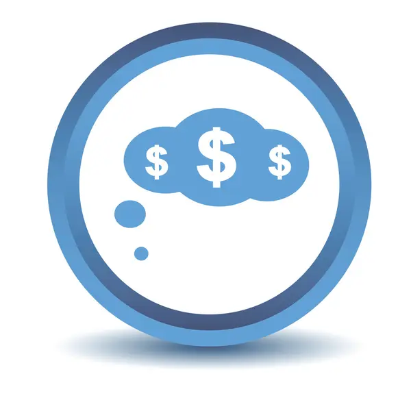 Blue Dollar cloud icon — Stock Vector