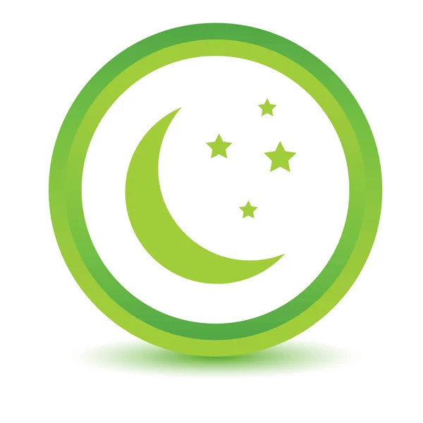 Green moon icon — Stock Vector