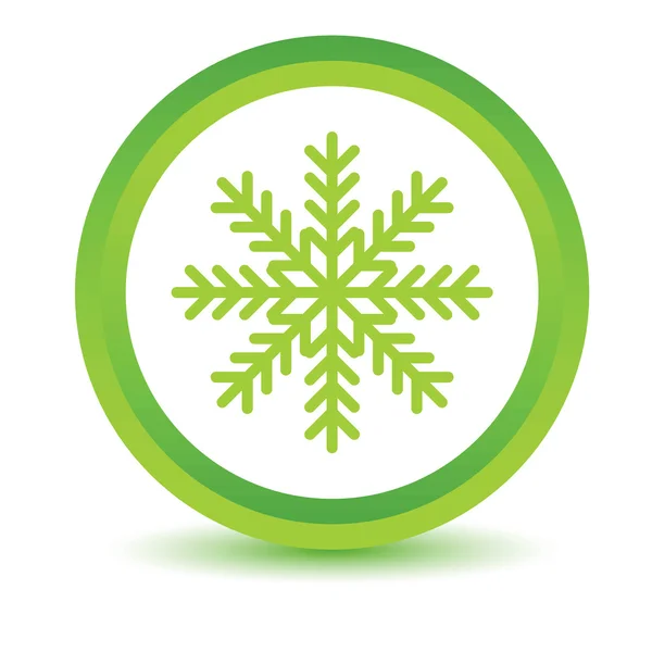 Groene sneeuwvlok pictogram — Stockvector