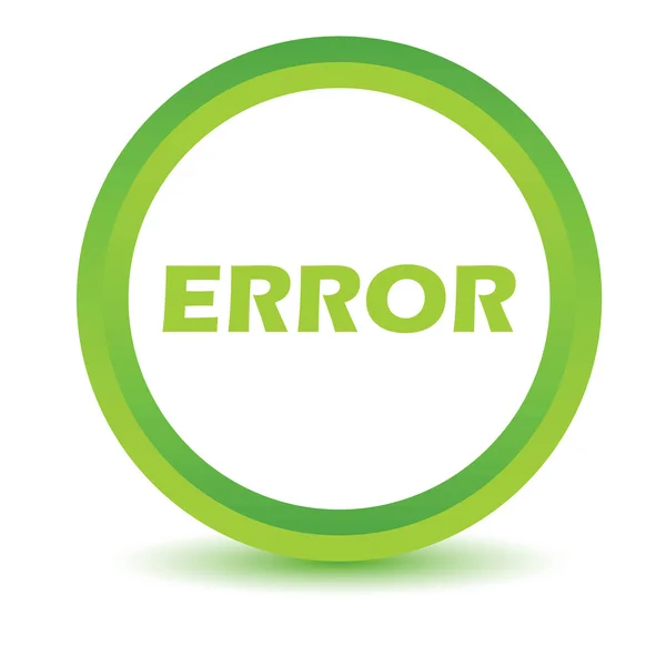 Green error icon — Stock Vector