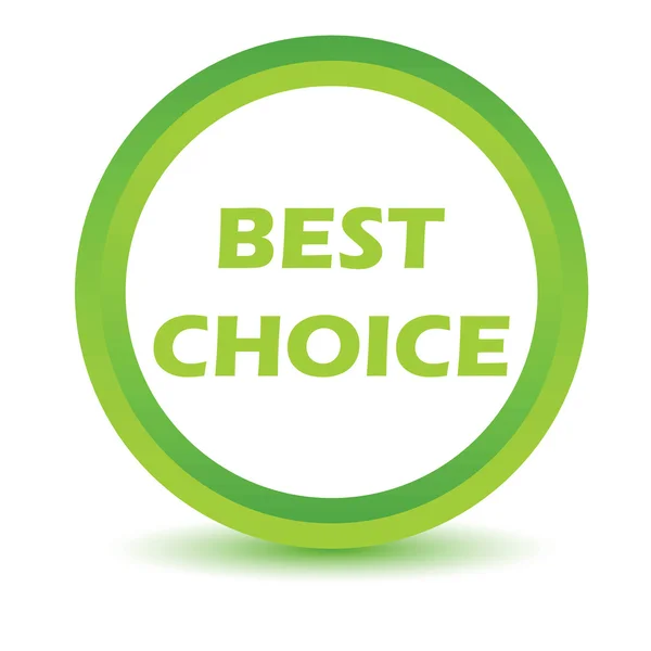 Grön ikon för bästa val — Stock vektor