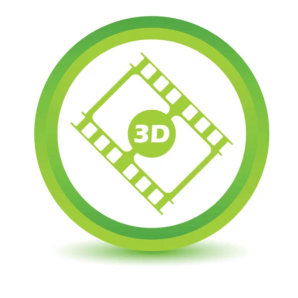 Green 3d film icon — Stock Vector
