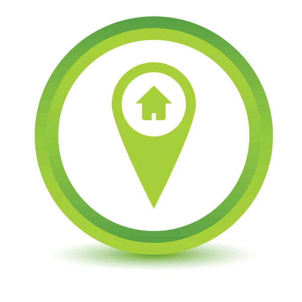 Zöld otthon mutató ikon — Stock Vector