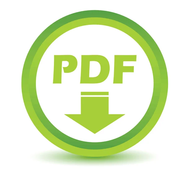 Ícone pdf verde —  Vetores de Stock