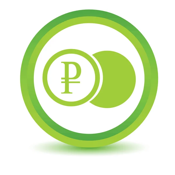 Green rouble coin icon — Stock Vector