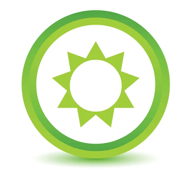 Gröna solen ikonen — Stock vektor