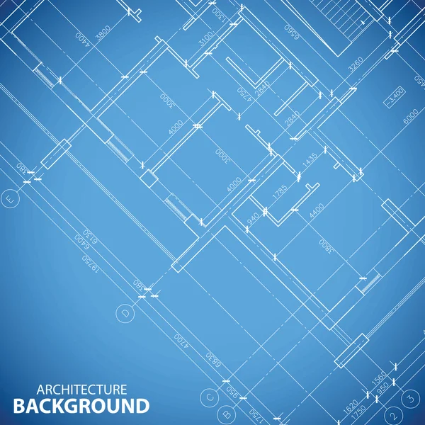 Blueprint building plan background — Stock Vector