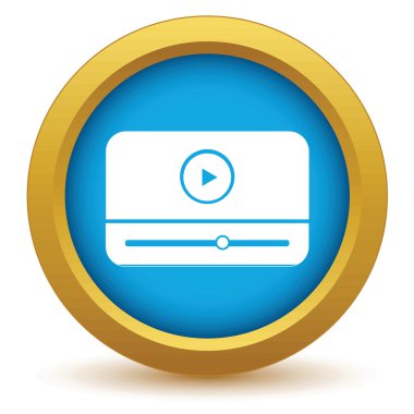 Altın media player simgesini