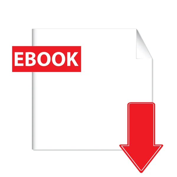 Symbol für E-Book-Downloads — Stockvektor