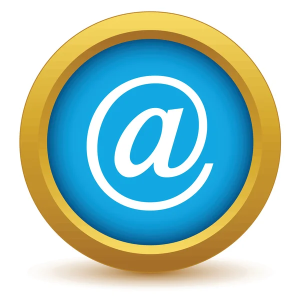 Icono de correo electrónico oro — Vector de stock