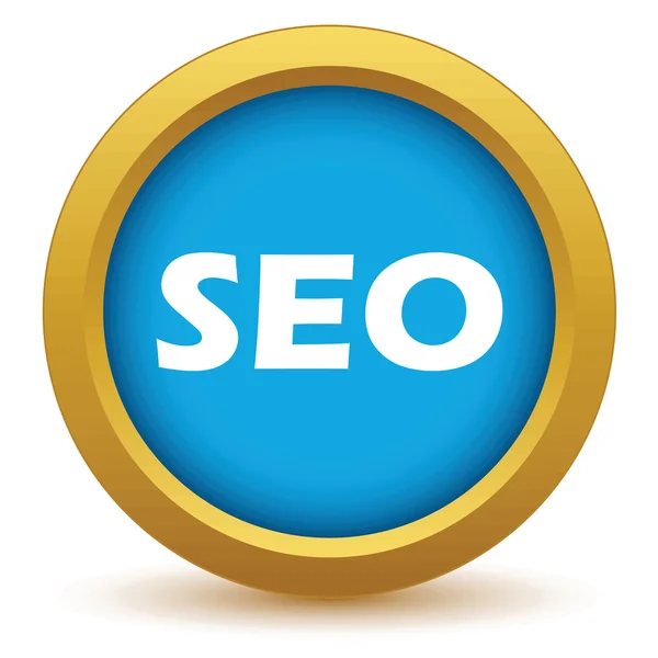 Gold seo icon — Stock Vector