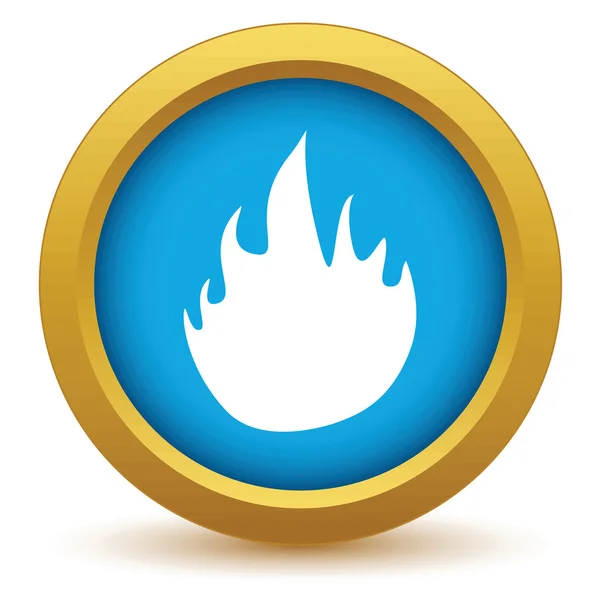 Gold fire icon — Stock Vector