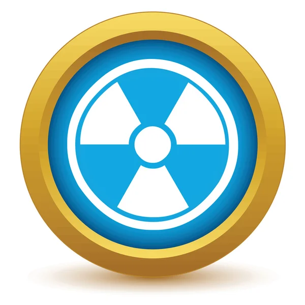 Золото ядерних значок — стоковий вектор