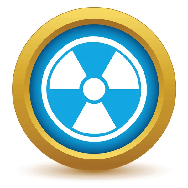 Ícone nuclear de ouro —  Vetores de Stock