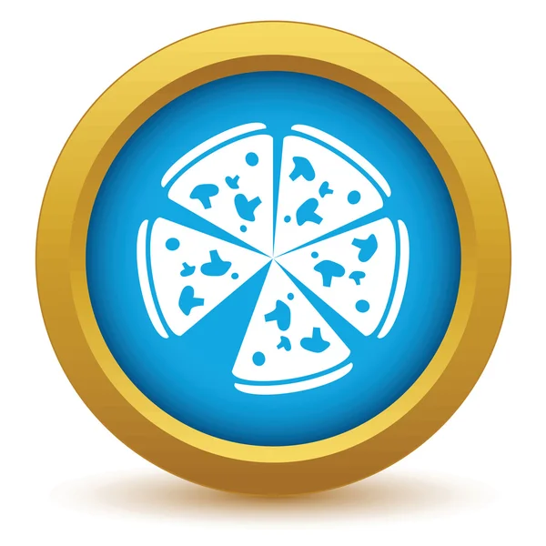 Ikona złota pizzy — Wektor stockowy