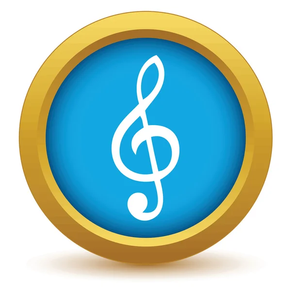 Gold musik ikon — Stock vektor