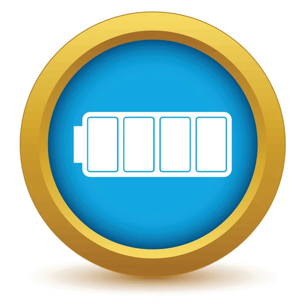 Gold battery icon — Stock Vector