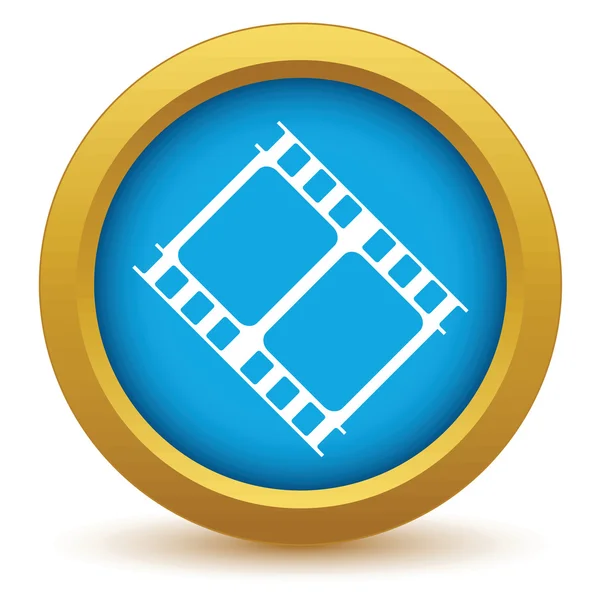 Gouden film pictogram — Stockvector