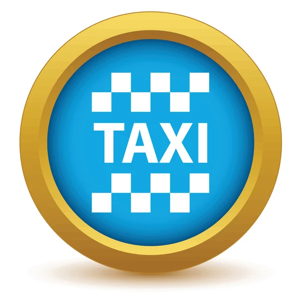 Icône de taxi or — Image vectorielle