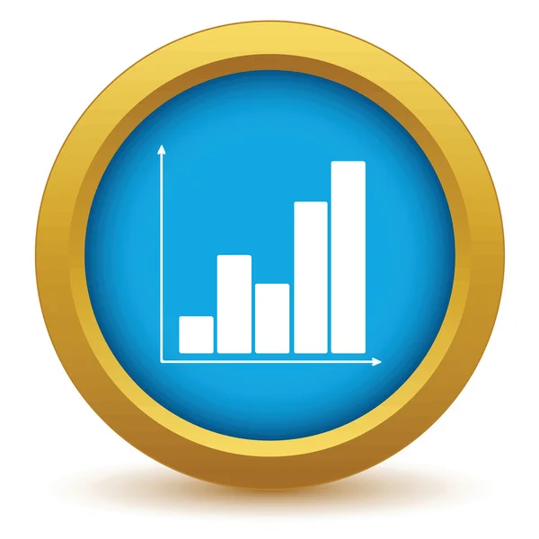 Gold chart icon — Stock Vector