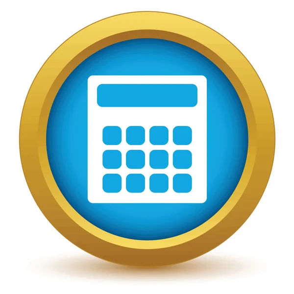 Gold calculator icon — Stock Vector