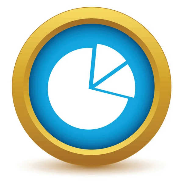 Gouden cirkeldiagram pictogram — Stockvector
