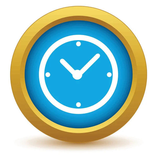 Gold clock icon — Stock Vector