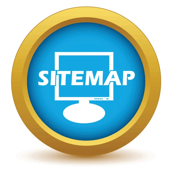 Gouden sitemap pictogram — Stockvector
