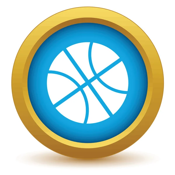 Gold basket ikonen — Stock vektor