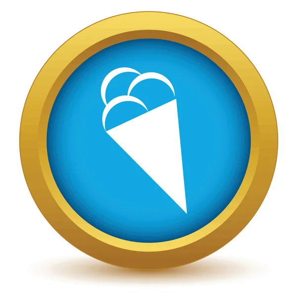 Gold ice cream icon — Stock Vector