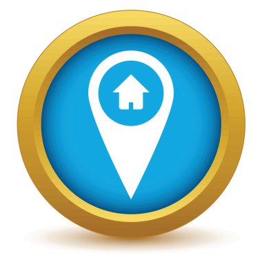 Altın ev işaretçi simgesi