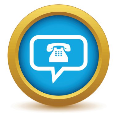 Altın telefon görüşme simgesi