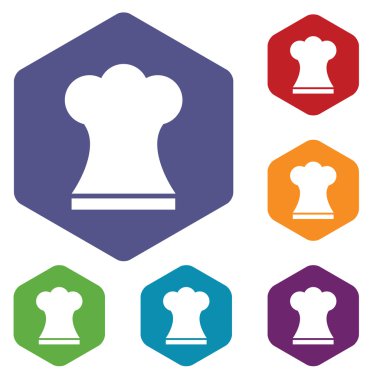 Chef şapka rhombus simgeler