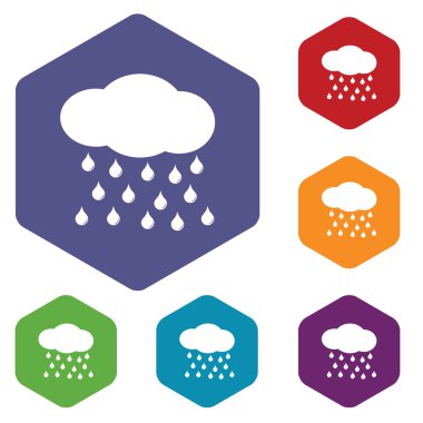 Yağmur rhombus simgeler