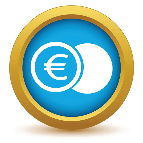 Gold euro coin icon — Stock Vector