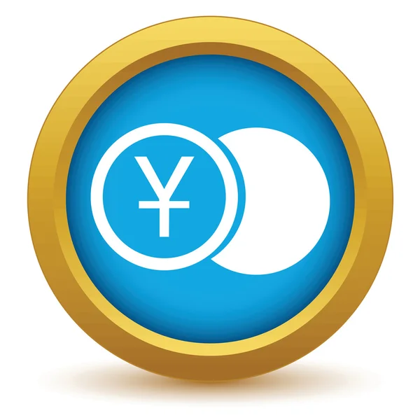 Gold yen coin icon — Stock Vector