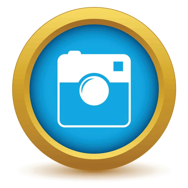 Gouden camera-icoontje — Stockvector