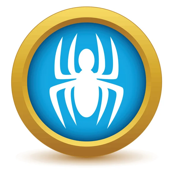 Gold spider icon — Stock Vector